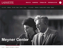 Tablet Screenshot of meynercenter.lafayette.edu