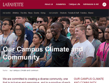 Tablet Screenshot of campusclimate.lafayette.edu