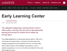 Tablet Screenshot of childcare.lafayette.edu