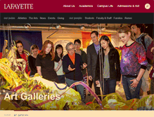 Tablet Screenshot of galleries.lafayette.edu