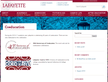 Tablet Screenshot of coeducation.lafayette.edu
