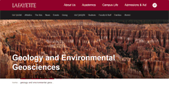 Desktop Screenshot of geology.lafayette.edu