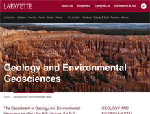 Tablet Screenshot of geology.lafayette.edu