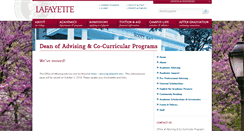 Desktop Screenshot of deanofthecollege.lafayette.edu