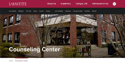 Desktop Screenshot of counselingcenter.lafayette.edu