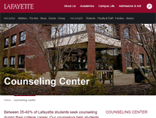 Tablet Screenshot of counselingcenter.lafayette.edu
