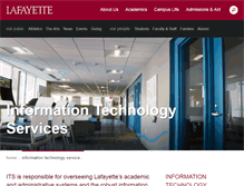 Tablet Screenshot of its.lafayette.edu
