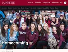 Tablet Screenshot of homecoming.lafayette.edu