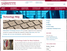 Tablet Screenshot of help.lafayette.edu
