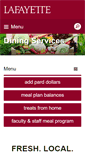 Mobile Screenshot of dining.lafayette.edu