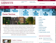 Tablet Screenshot of careerservices.lafayette.edu