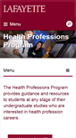 Mobile Screenshot of healthprofessions.lafayette.edu