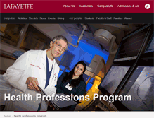 Tablet Screenshot of healthprofessions.lafayette.edu