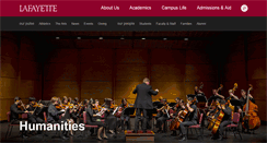 Desktop Screenshot of humanities.lafayette.edu
