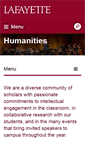 Mobile Screenshot of humanities.lafayette.edu