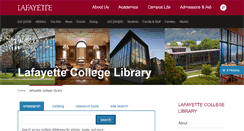 Desktop Screenshot of library.lafayette.edu