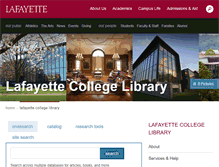 Tablet Screenshot of library.lafayette.edu