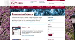 Desktop Screenshot of depts.lafayette.edu