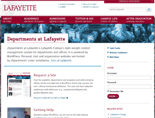Tablet Screenshot of depts.lafayette.edu