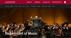 Desktop Screenshot of music.lafayette.edu