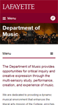 Mobile Screenshot of music.lafayette.edu