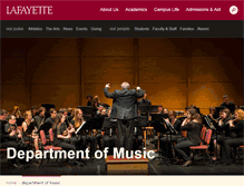 Tablet Screenshot of music.lafayette.edu