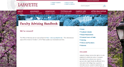 Desktop Screenshot of facultyadvising.lafayette.edu