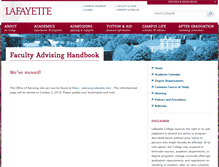 Tablet Screenshot of facultyadvising.lafayette.edu