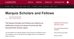 Desktop Screenshot of marquis-scholars.lafayette.edu