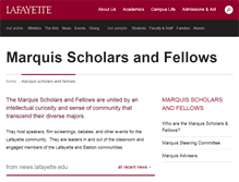 Tablet Screenshot of marquis-scholars.lafayette.edu